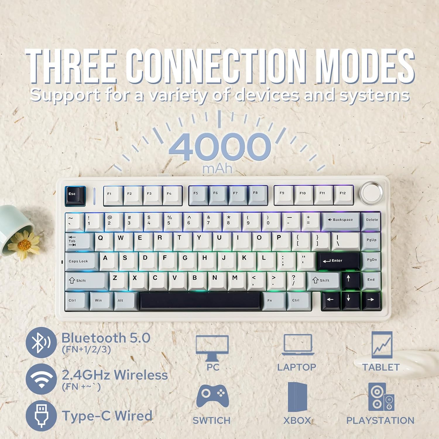 Pc Gaming Gigabyte - Aula F75 Mechanical Keyboard 75% Wireless