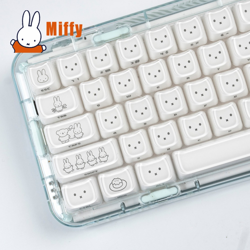 Kawaii Miffy Keycaps Cute Rabb - Pc Gaming Kawaii recension och pris