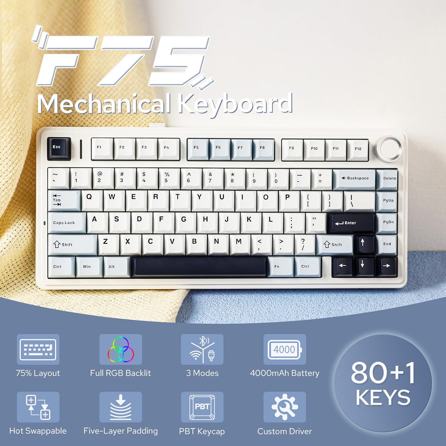 Aula F75 Mechanical Keyboard 7 - Pc Gaming Gigabyte recension och pris