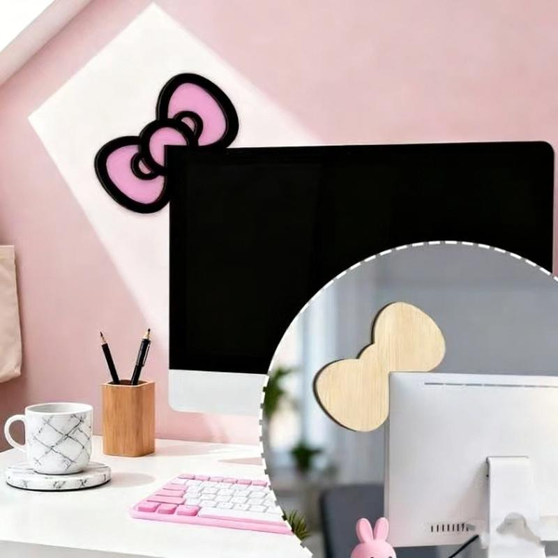 New 1/2Pcs Wooden Bowknot PC A - Pc Gaming Kawaii recension och pris