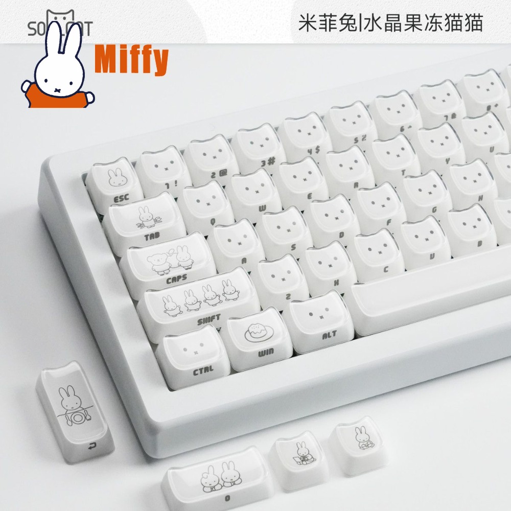 Kawaii Miffy Keycaps Cute Rabb - Pc Gaming Kawaii recension och pris