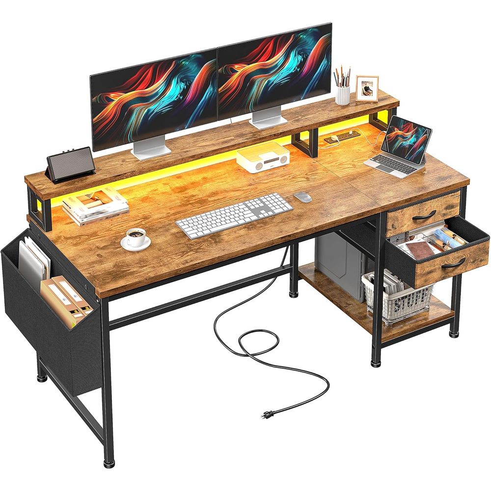 Compact 48 Gaming Desk with Wi - Rgb Light Strip recension och pris