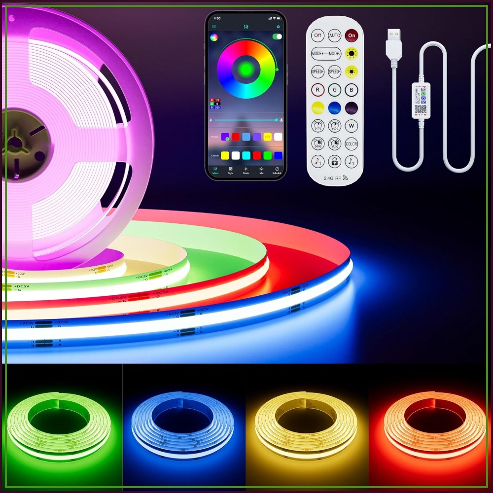 5V USB COB RGB LED Strip Light - Rgb Light Strip recension och pris
