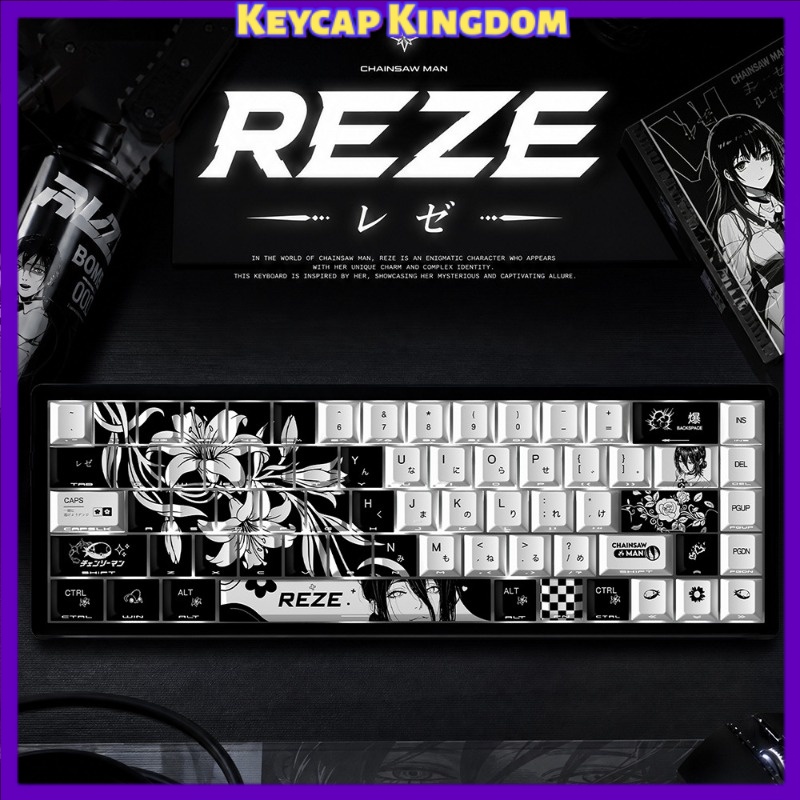 NEW Reze 5.0 Anime Keycaps Cha - Gaming Pc Equipment recension och pris