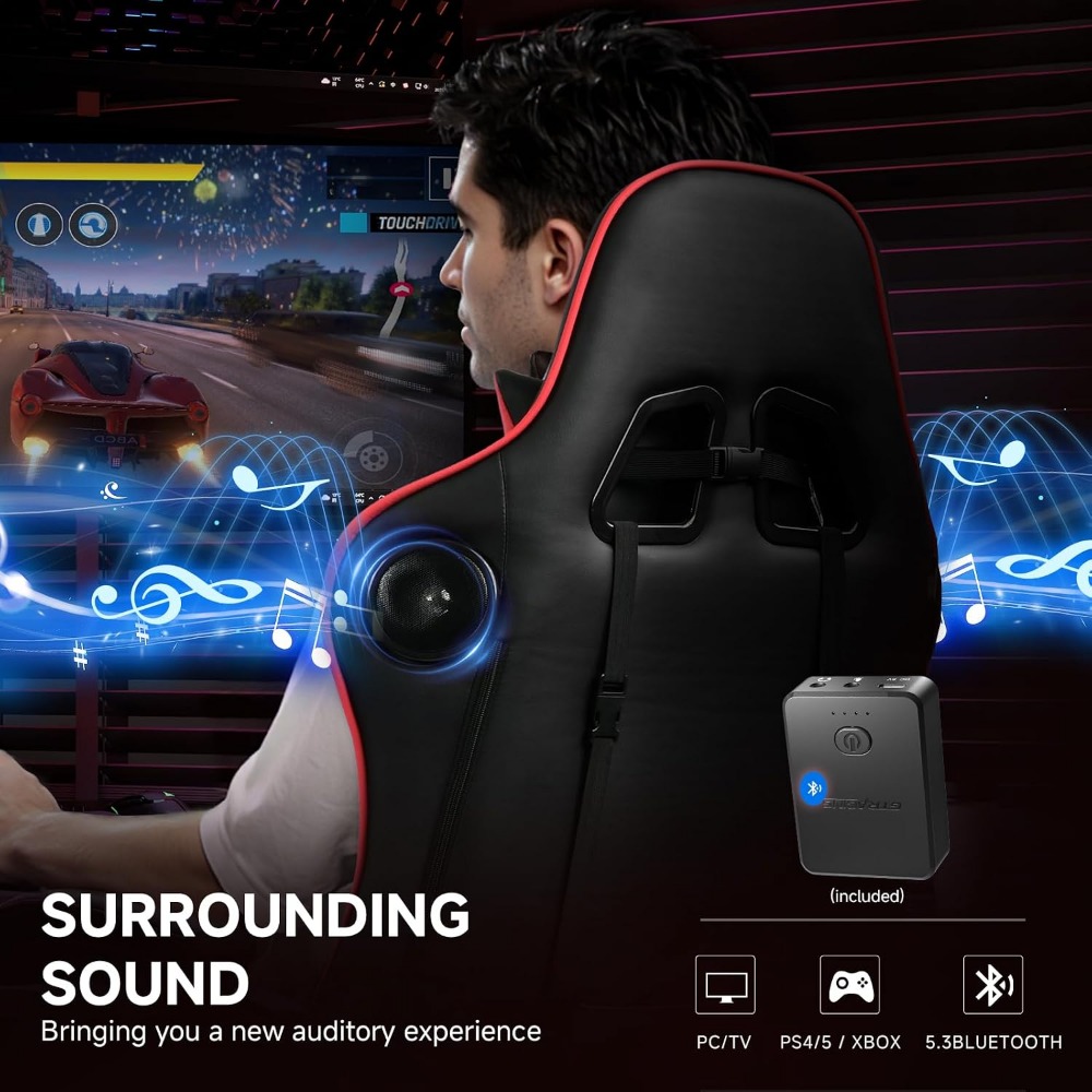 Ergonomic Gaming Chair with Bl - Gaming Speaker recension och pris