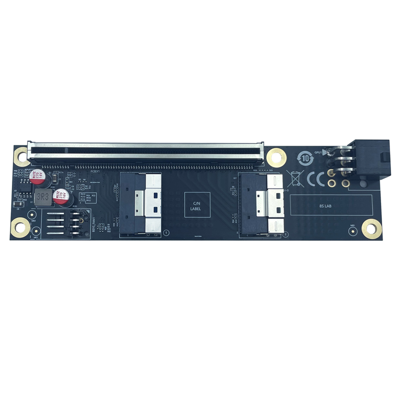 NEW 2 Port SlimSAS 8i x2 to PC - Gpu Vertical Mount recension och pris